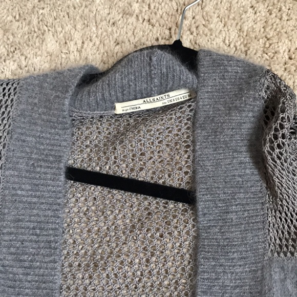 AllSaints fuzzy and netted cardigan. - Picture 3 of 4